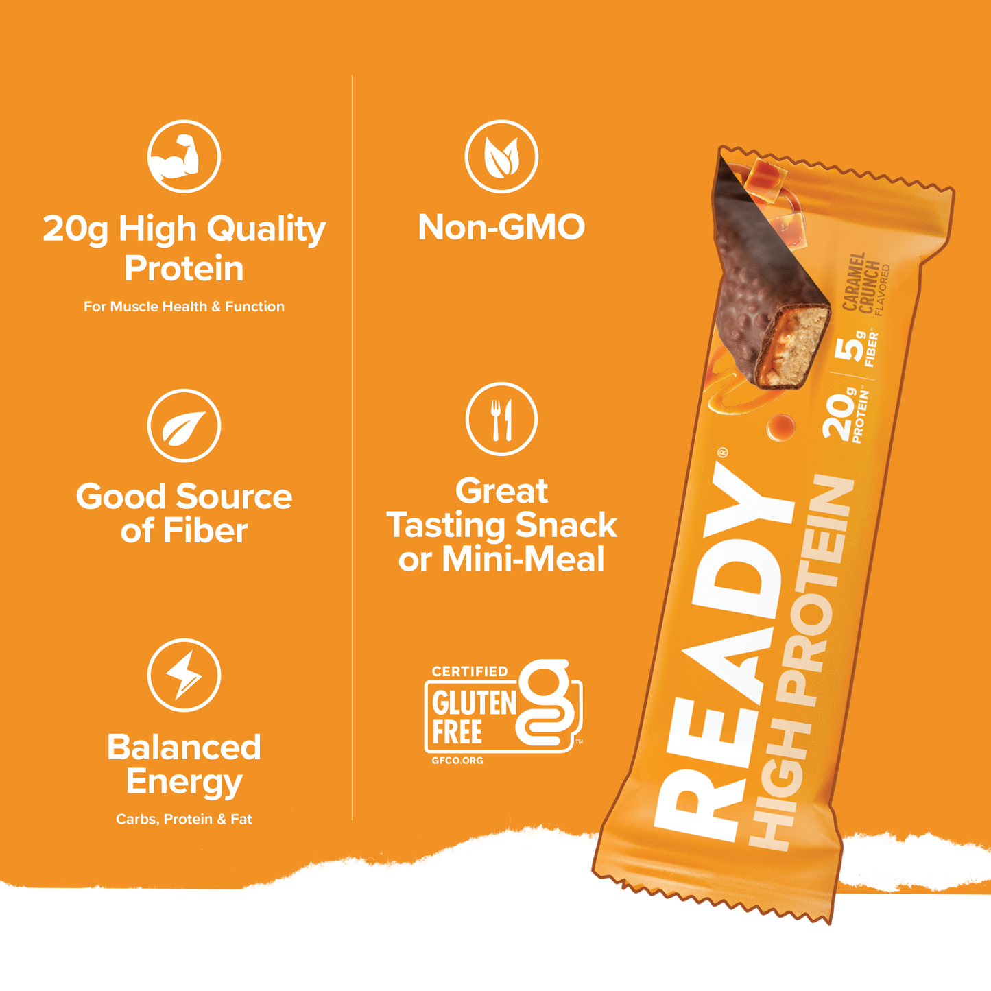Ready® High Protein 20G Bar - Caramel Crunch