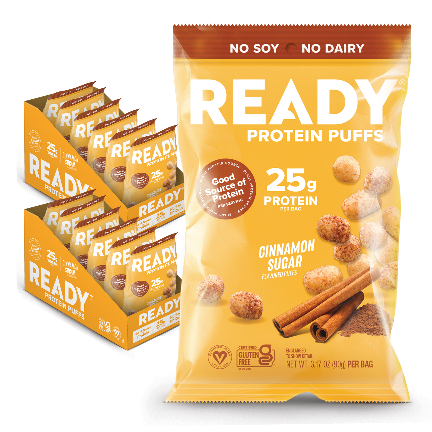 Protein Puffs Cinnamon Sugar 2.5 Servings Pack