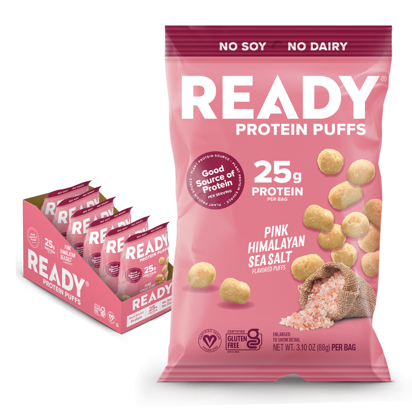 Protein Puffs Pink Himalayan Sea Salt 2.5 Servings Pack