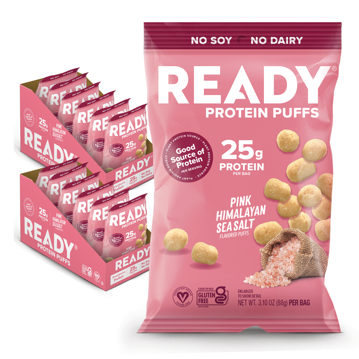 Protein Puffs Pink Himalayan Sea Salt 2.5 Servings Pack