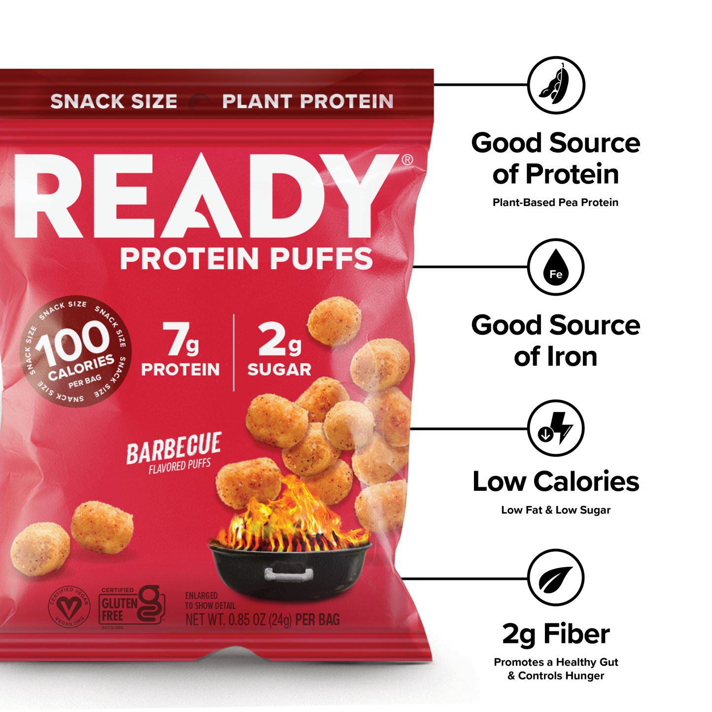 Protein Puffs Barbecue 100 Calorie Snack Pack (PAF)