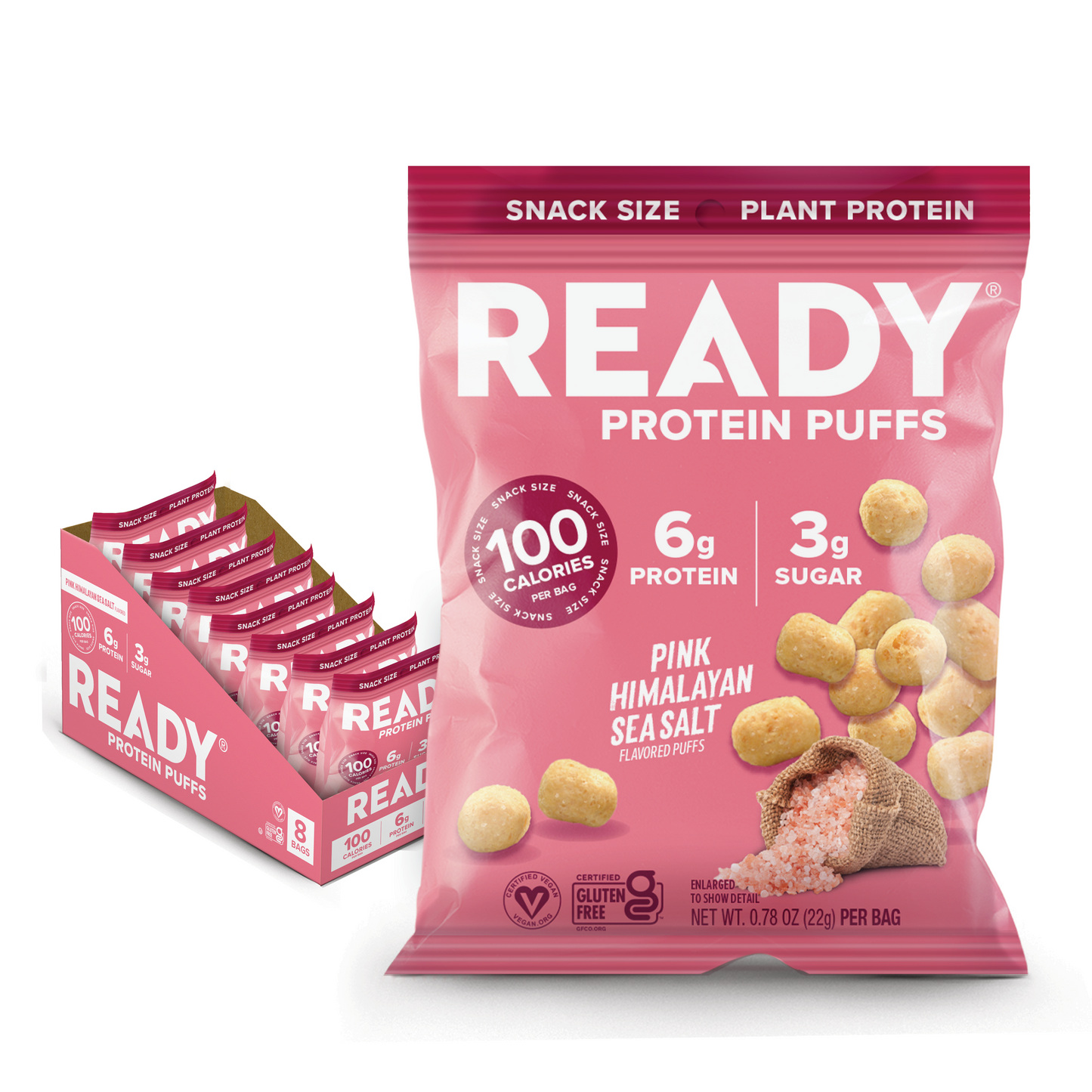 Protein Puffs Pink Himalayan Sea Salt 100 Calorie Snack Pack (PAF)