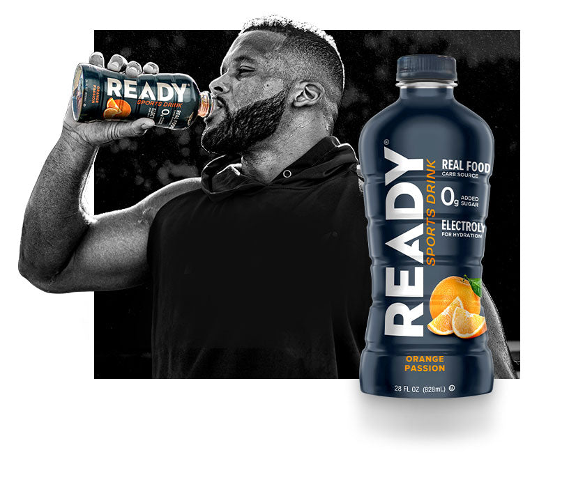 Aaron Donald drinking Ready Sports Drink