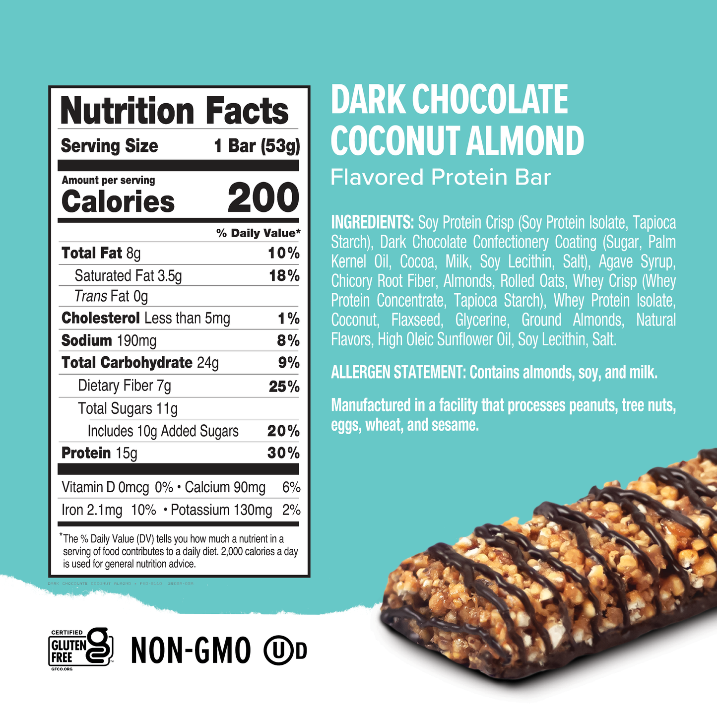 Ready® Clean Bar Dark Chocolate Coconut Almond