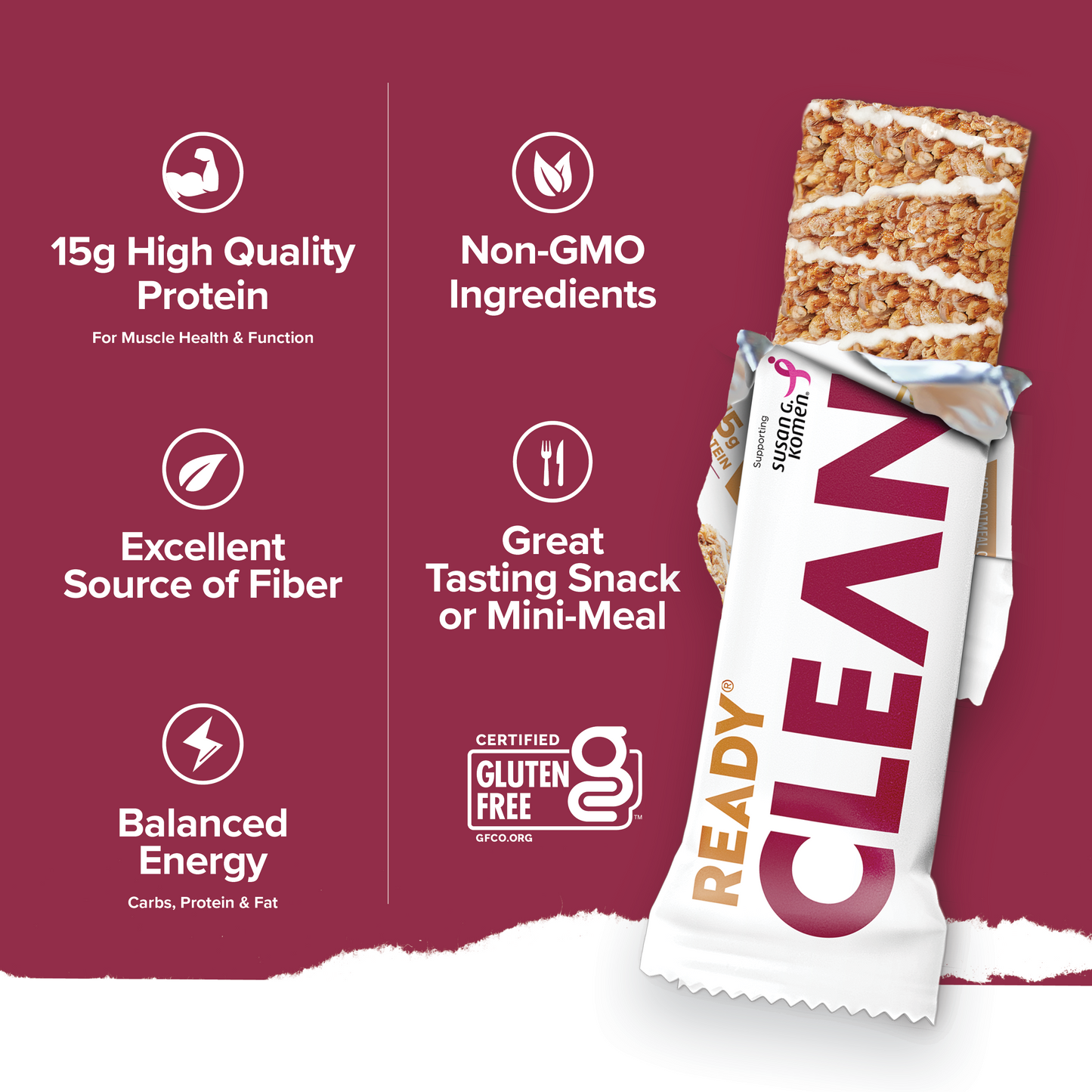 Ready® Clean Bar Iced Oatmeal Cookie