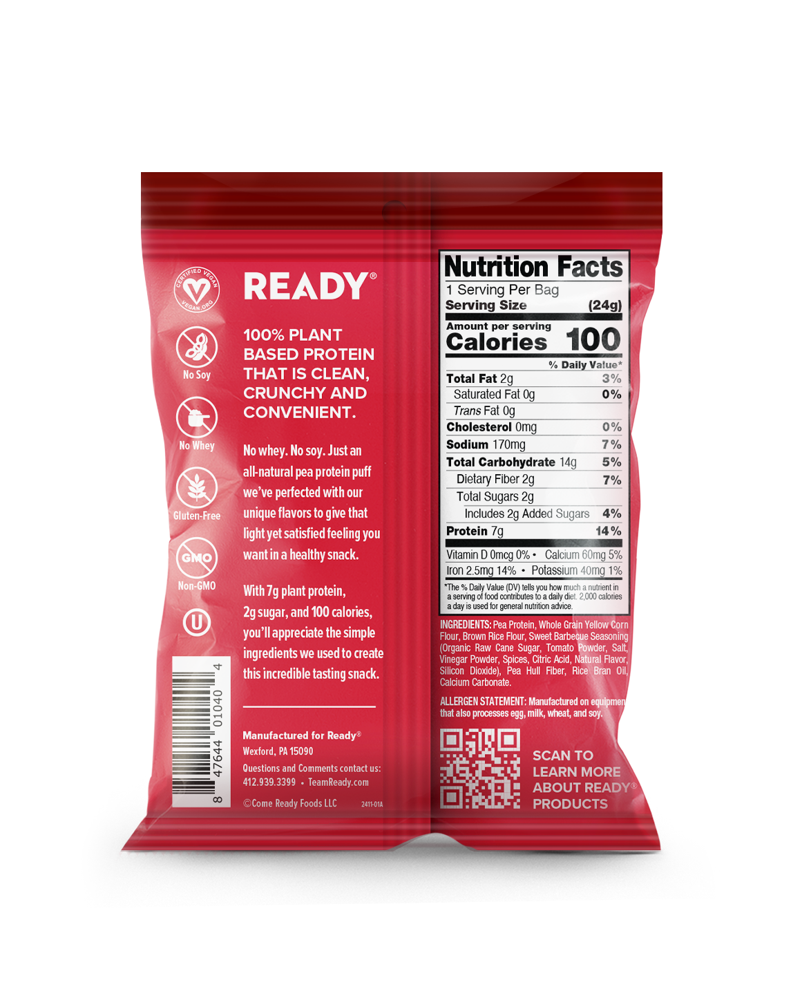 Protein Puffs Barbecue 100 Calorie Snack Pack (PAF)