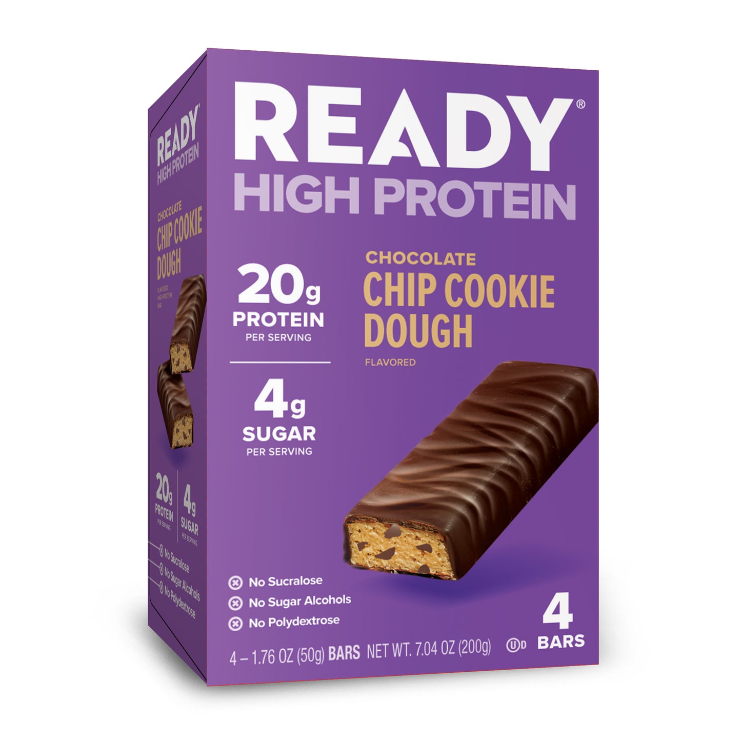 Ready® High Protein 20g Bar - Chocolate Chip Cookie Dough, 4ct