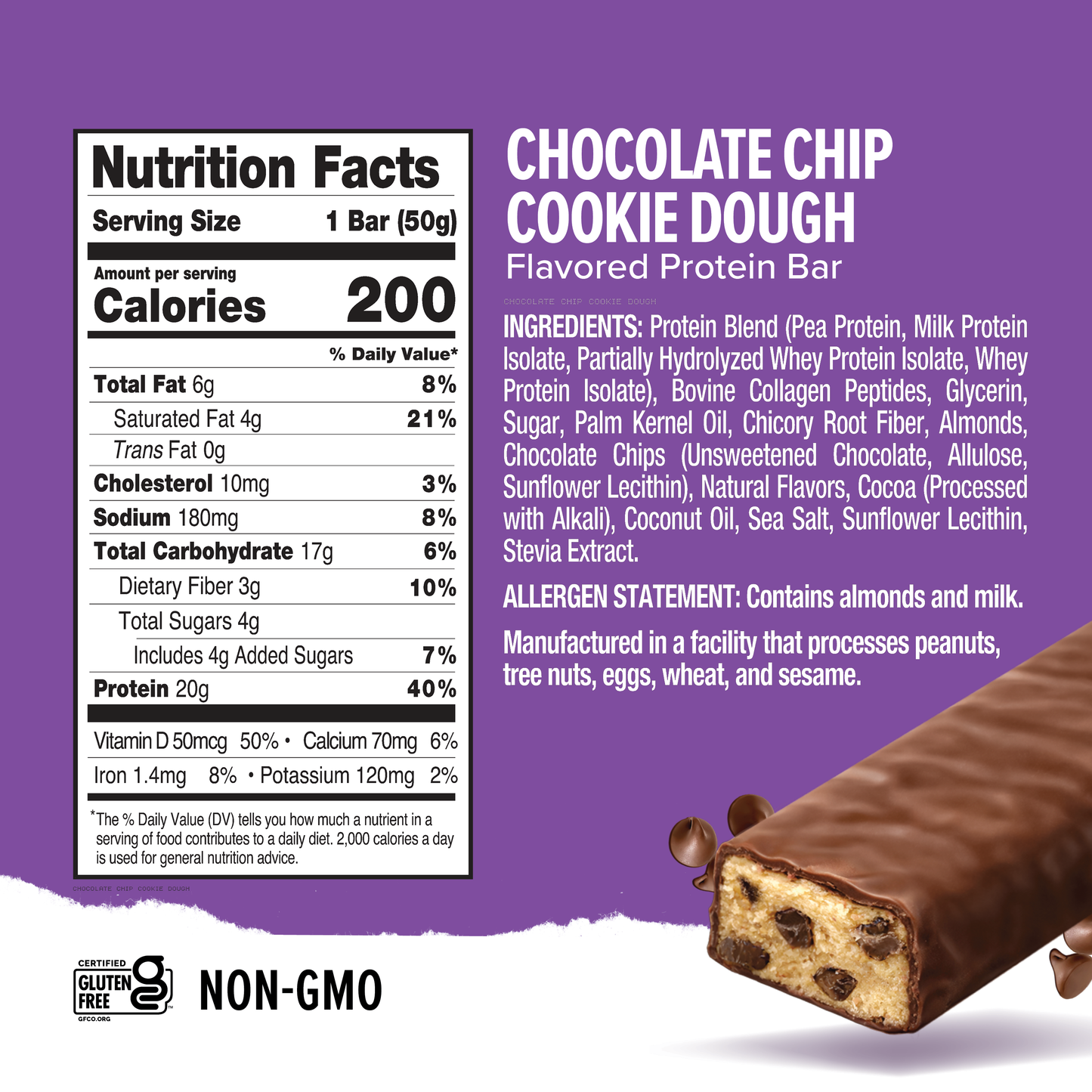 Ready® High Protein 20G Bar - Chocolate Chip Cookie Dough