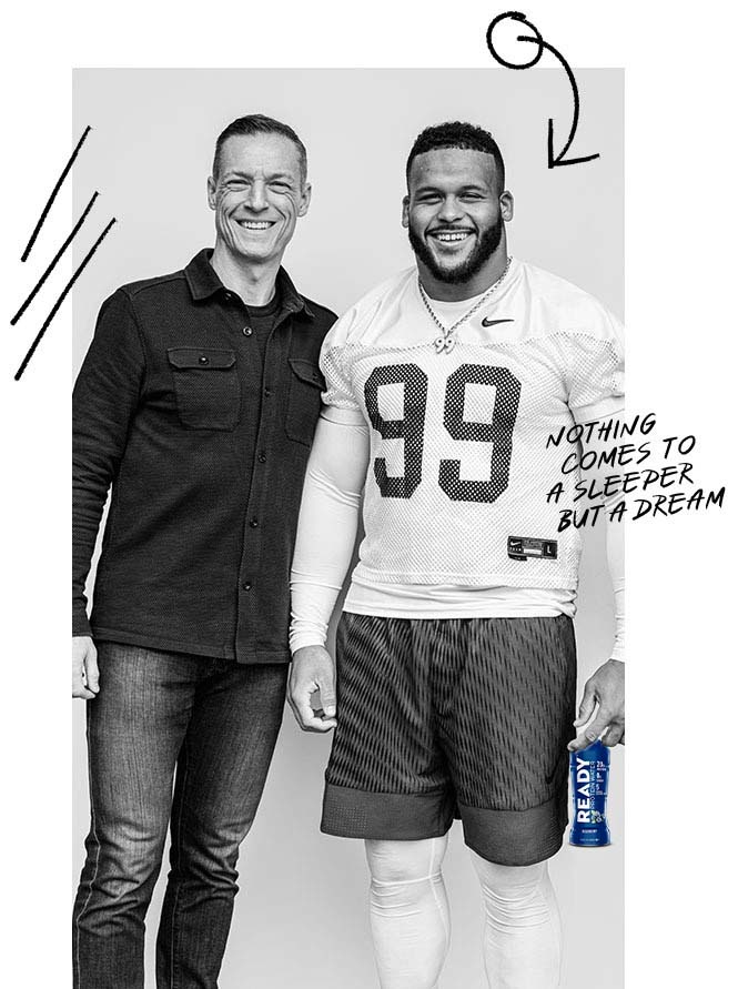 Ready Founder Pat Cavanaugh with Co-owner Aaron Donald