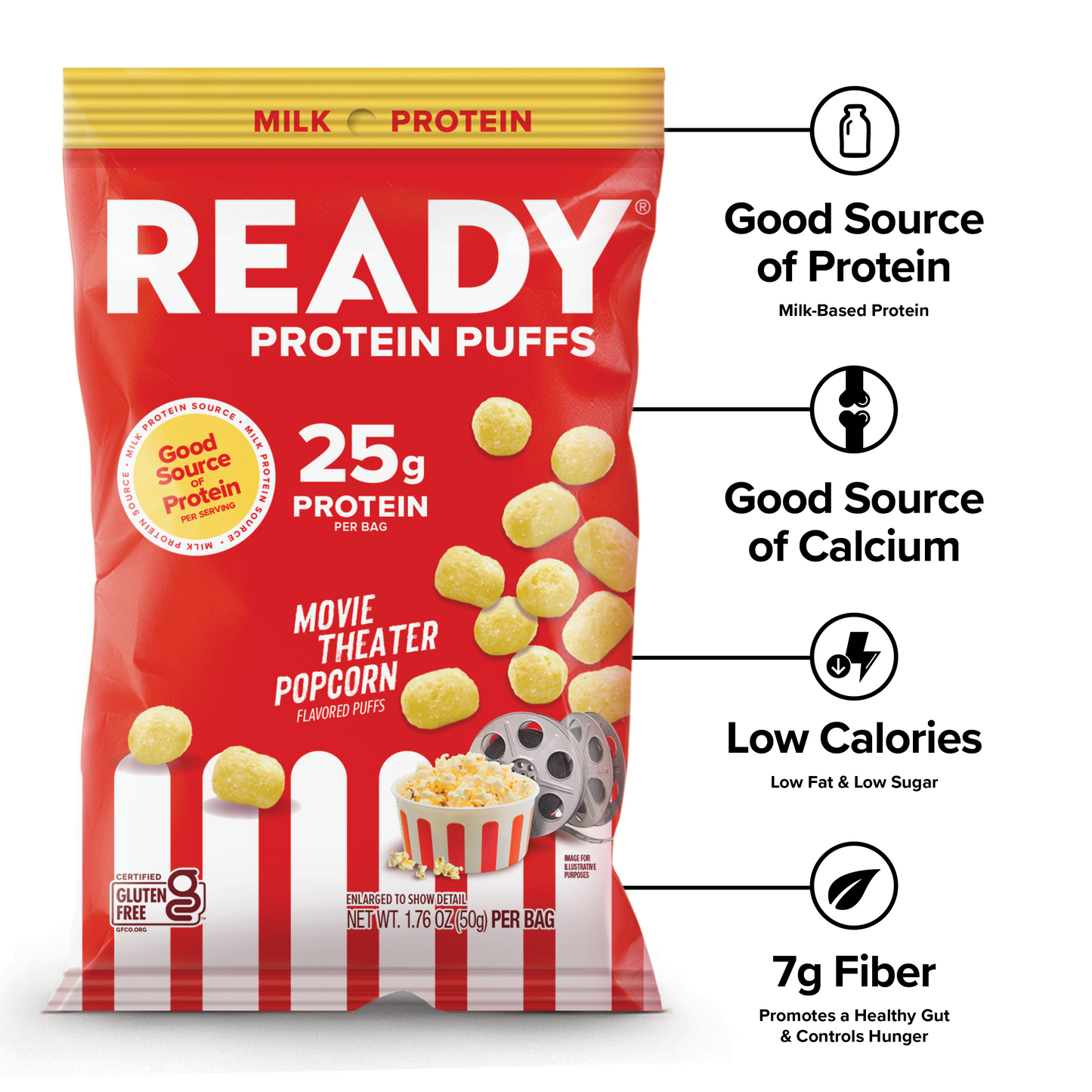 [NEW!] Protein Puffs Movie Theater Popcorn 2.5 Servings Pack