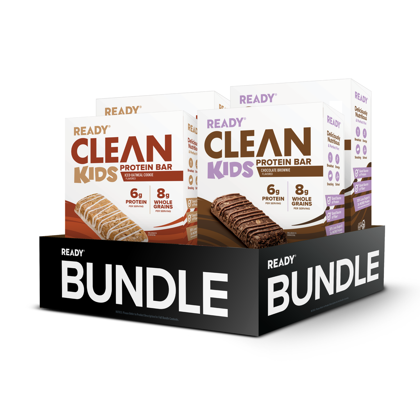 Ready® Clean Kids Whole Grain Protein Bar Iced Oatmeal Cookie + Chocolate Brownie