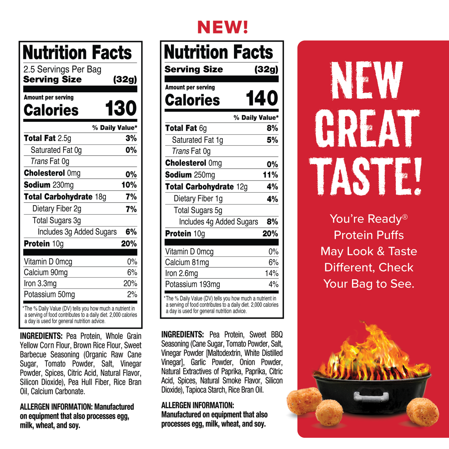 Protein Puffs Barbecue, 2.5 Servings