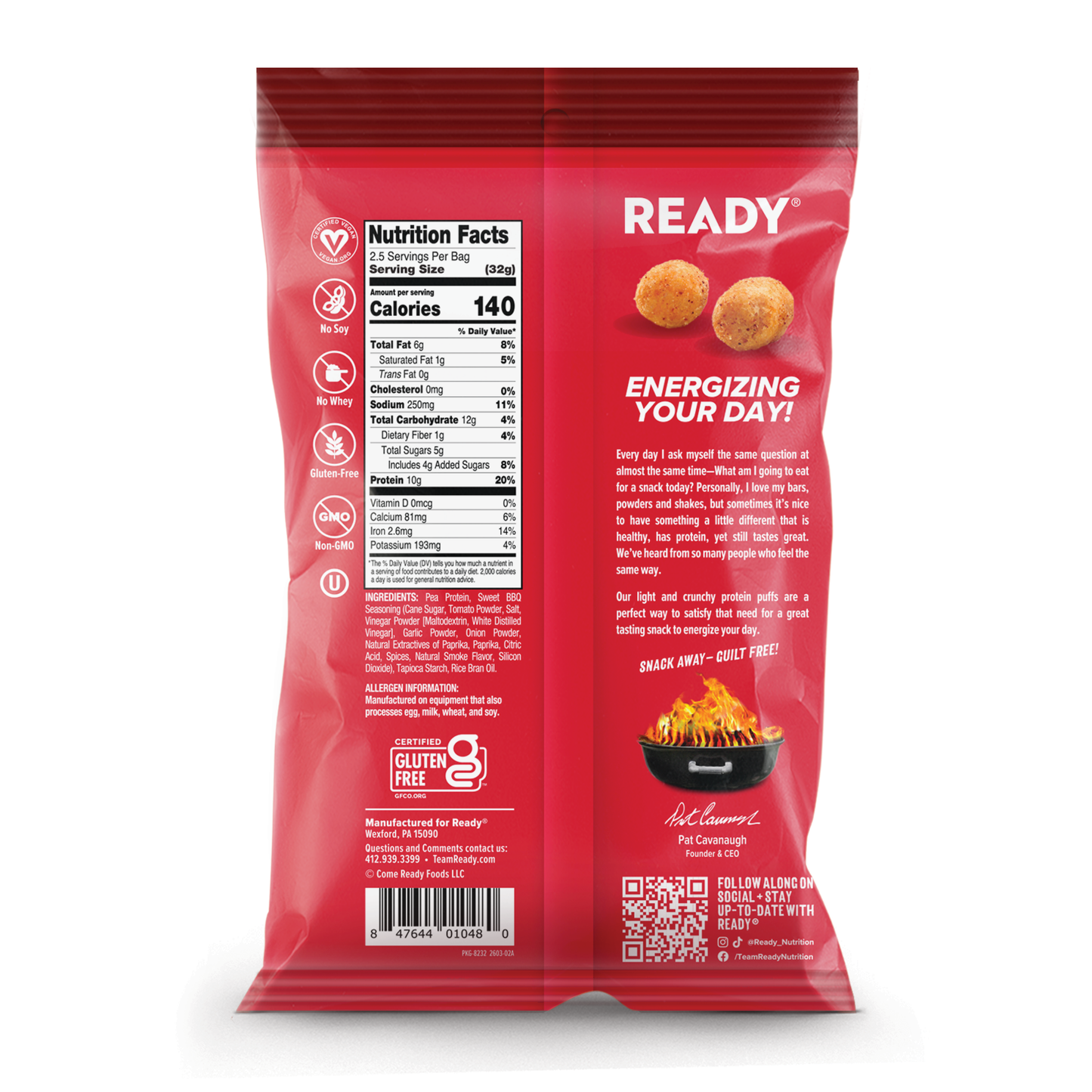 Protein Puffs Barbecue, 2.5 Servings