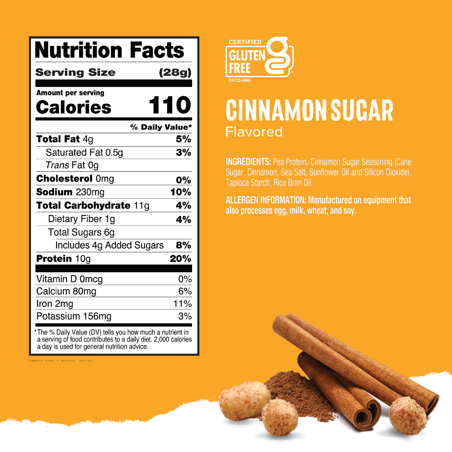 Protein Puffs Cinnamon Sugar, 2.5 Servings