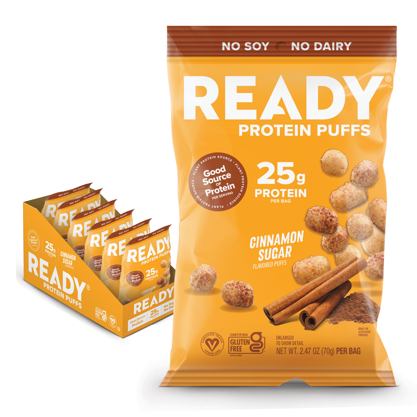 Protein Puffs Cinnamon Sugar, 2.5 Servings
