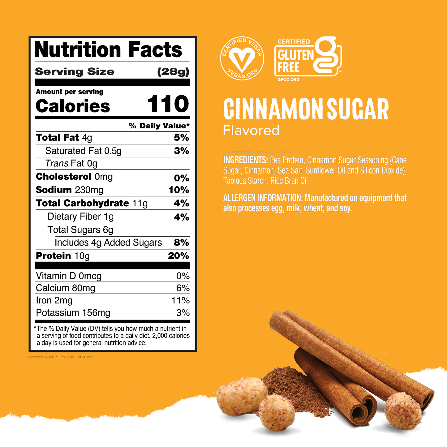 Protein Puffs Cinnamon Sugar, 2.5 Servings