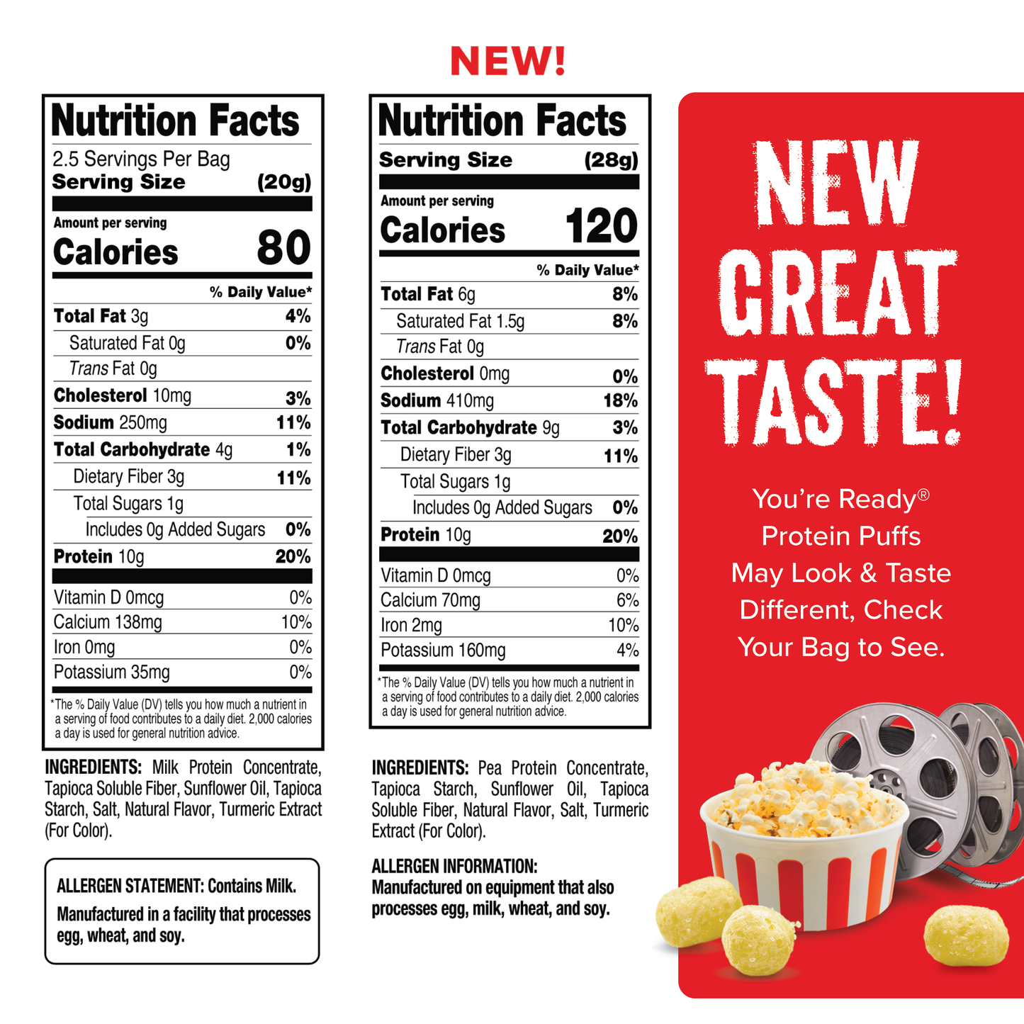 Protein Puffs Movie Theater Popcorn, 2.5 Servings