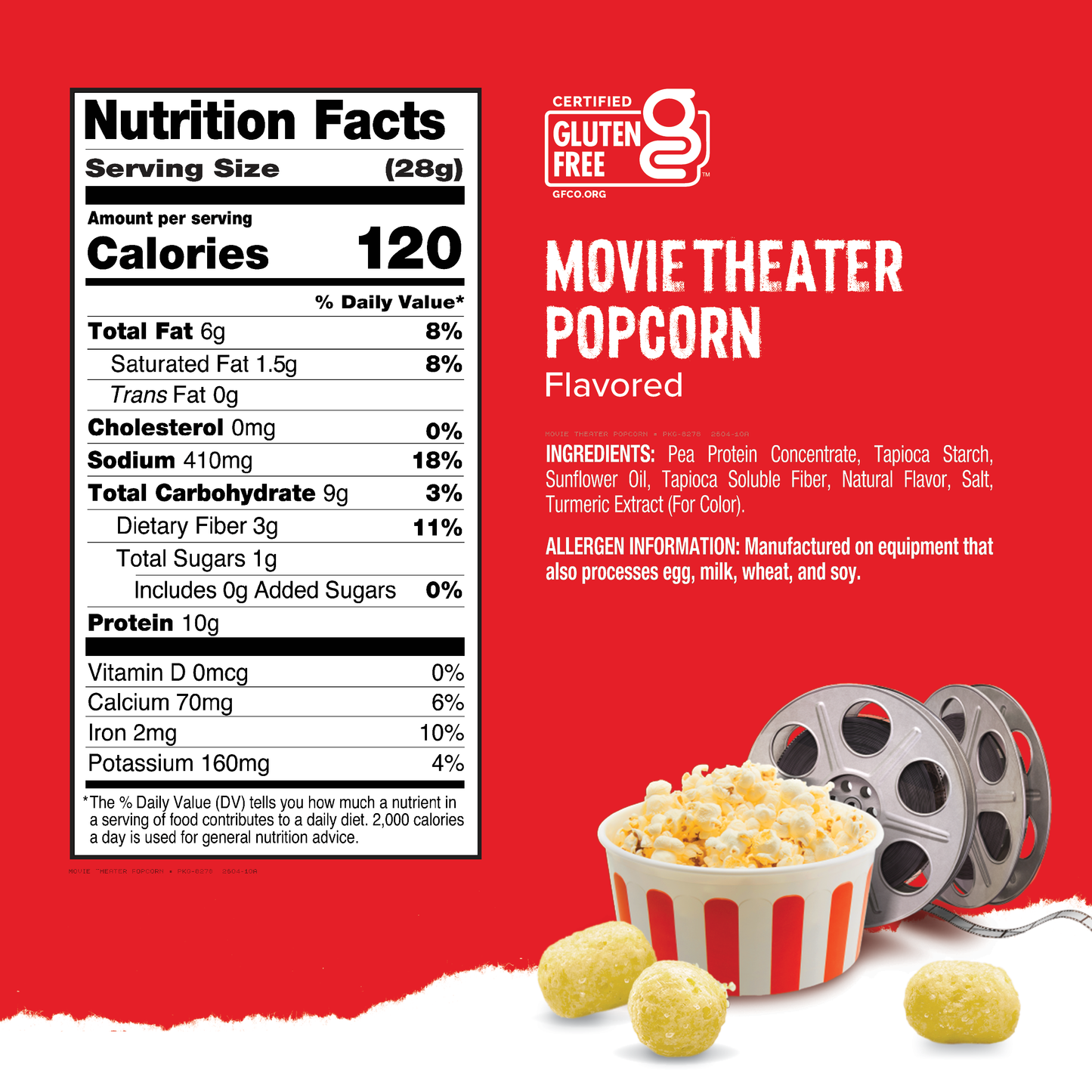 Protein Puffs Movie Theater Popcorn, 2.5 Servings
