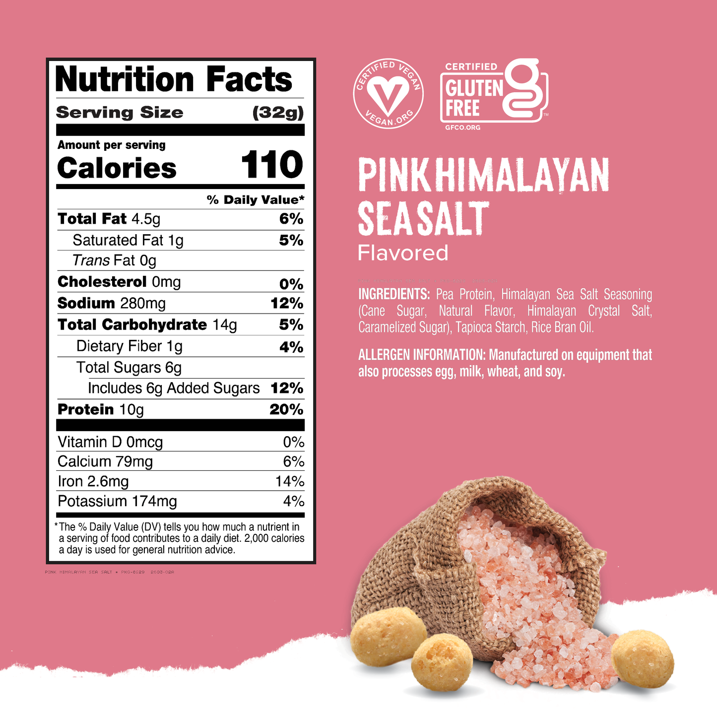 Protein Puffs Pink Himalayan Sea Salt, 2.5 Servings