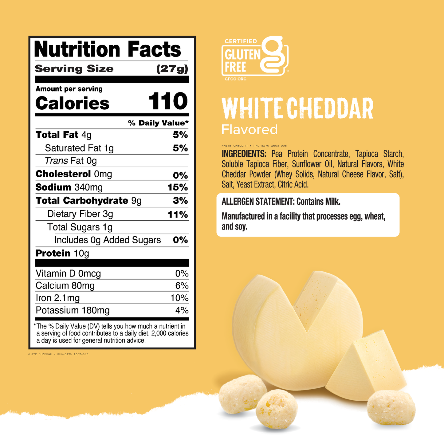 Protein Puffs White Cheddar, 2.5 Servings