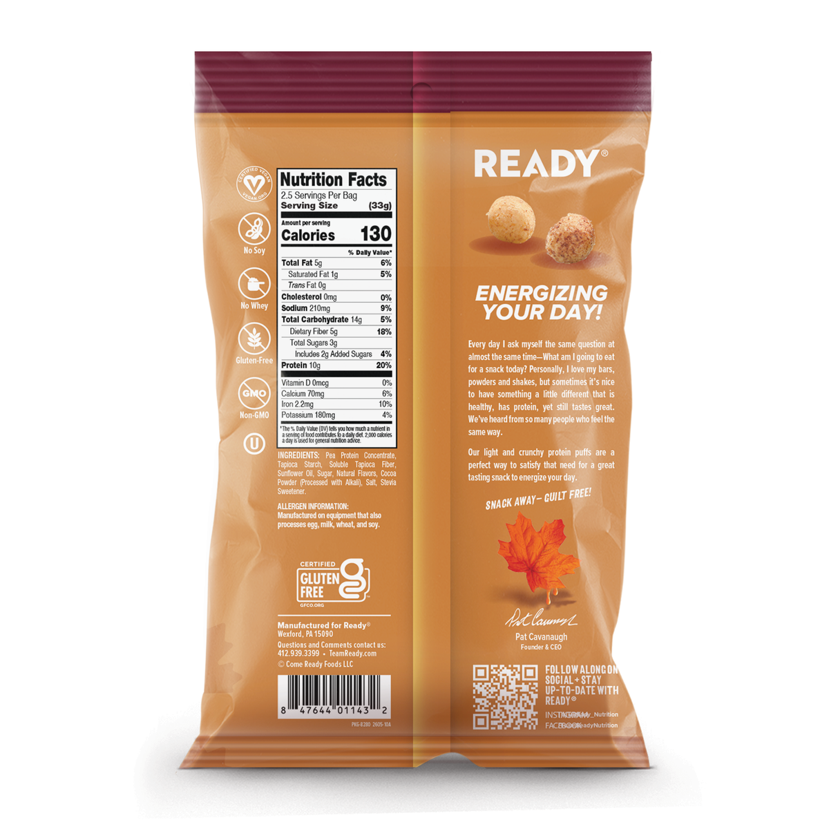 Protein Puffs Maple Sea Salt, 2.5 Servings