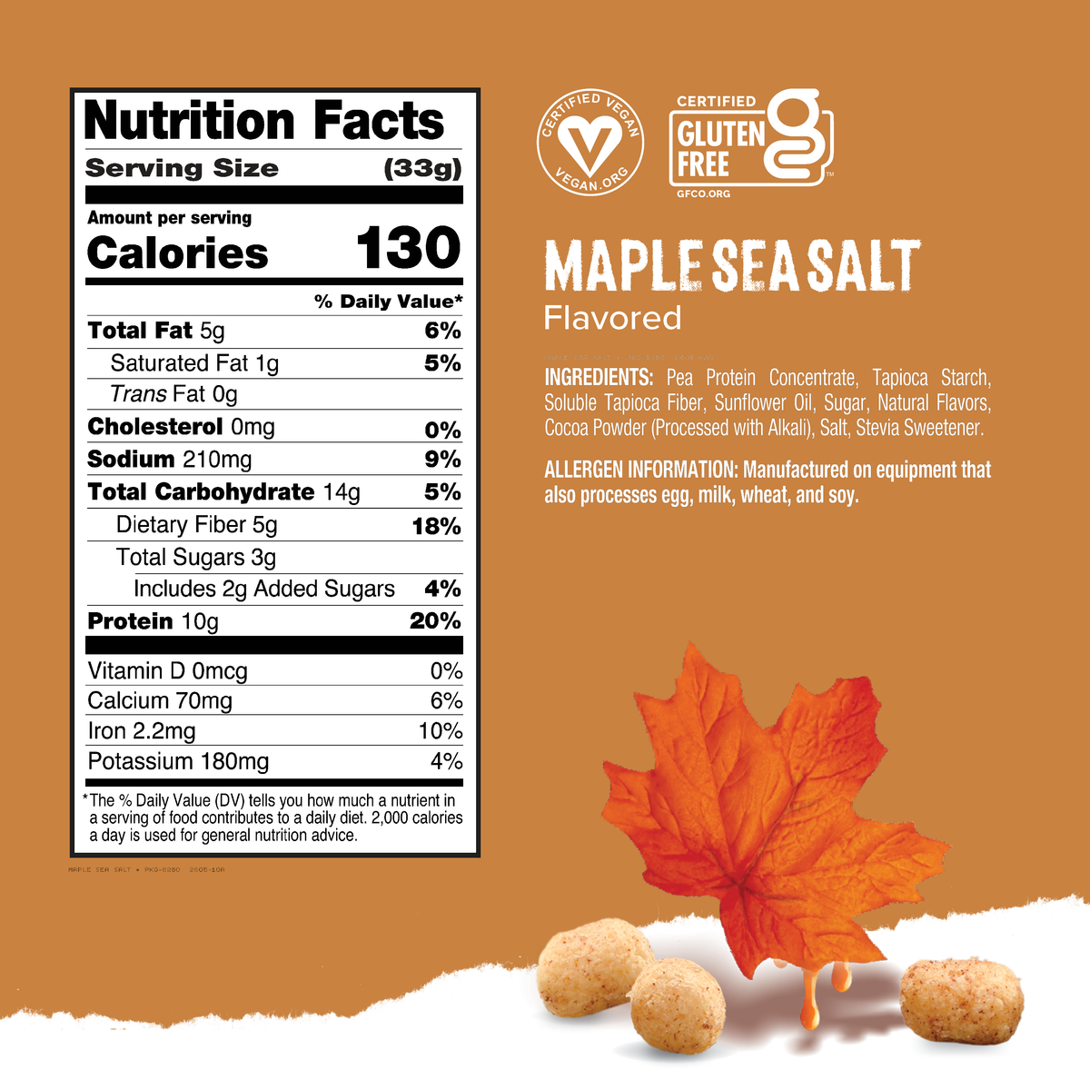 Protein Puffs Maple Sea Salt, 2.5 Servings