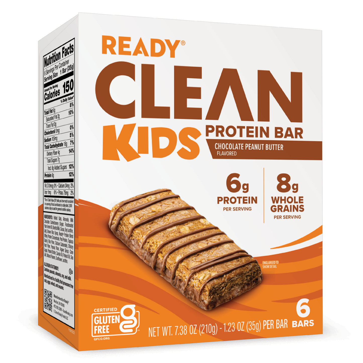 Ready® Clean Kids Whole Grain Protein Bar Chocolate Peanut Butter