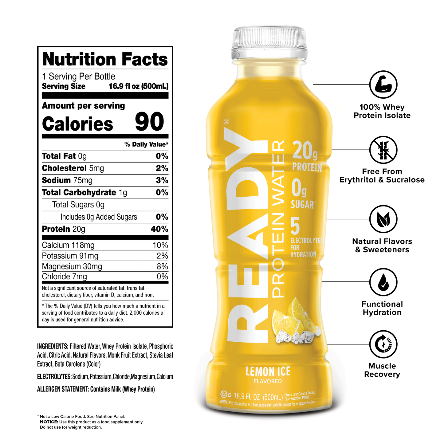 [LIMITED TIME!] Black Cherry x Orange Mango x Lemon Ice x Cotton Candy Grape Protein Water Variety