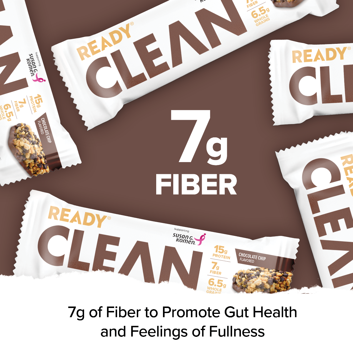 7g of fiber in every Ready Clean Protein Bar