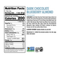 nutrition label for Ready Clean protein bar dark chocolate blueberry almond flavor