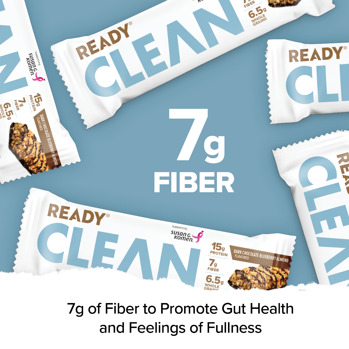 7g of fiber in every Ready Clean Protein Bar