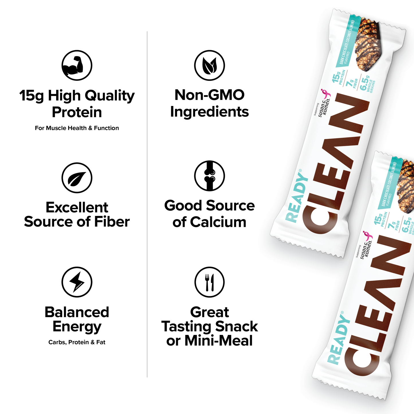 Ready® Clean Bar Dark Chocolate Coconut Almond