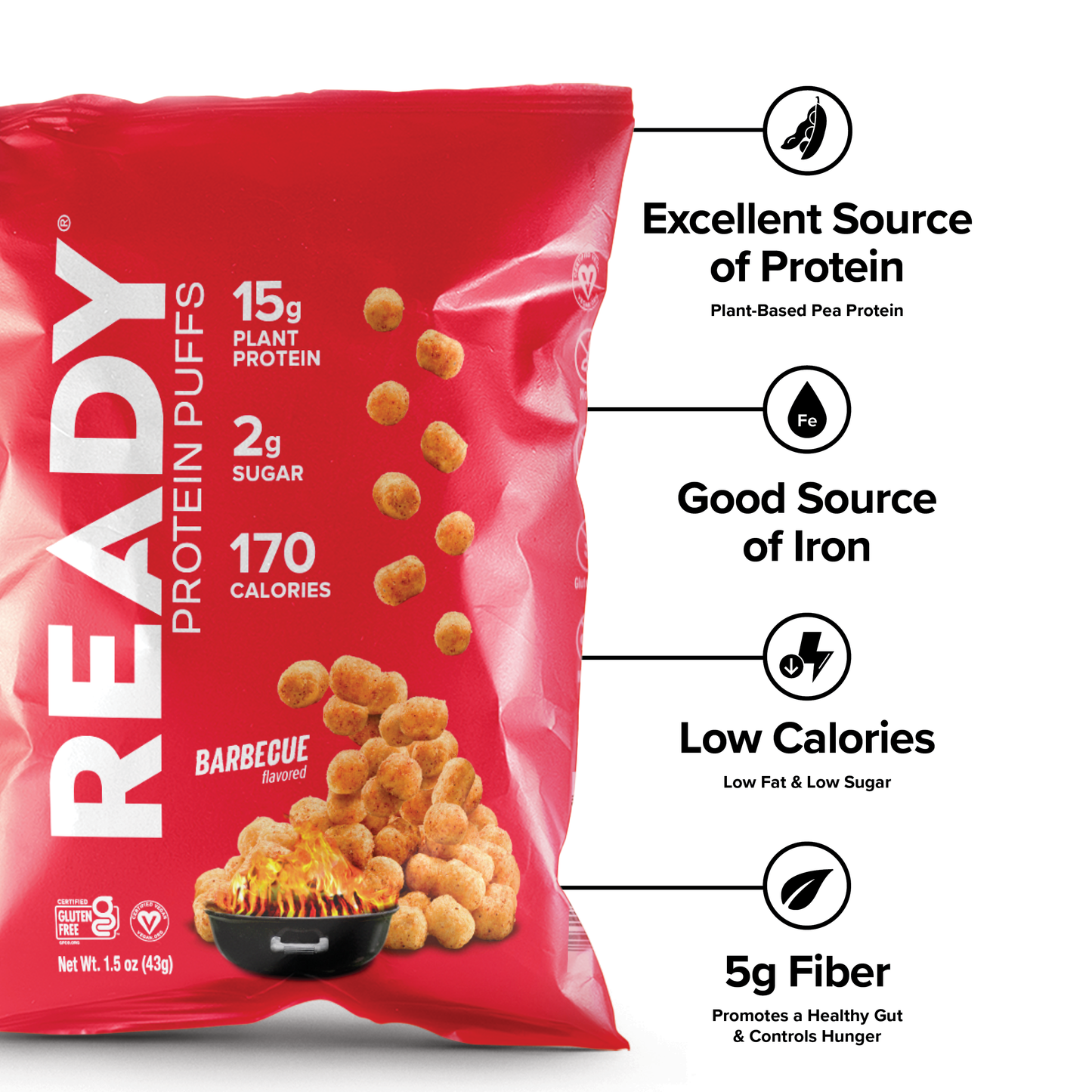 Protein Puffs Barbecue 8ct 1.5oz