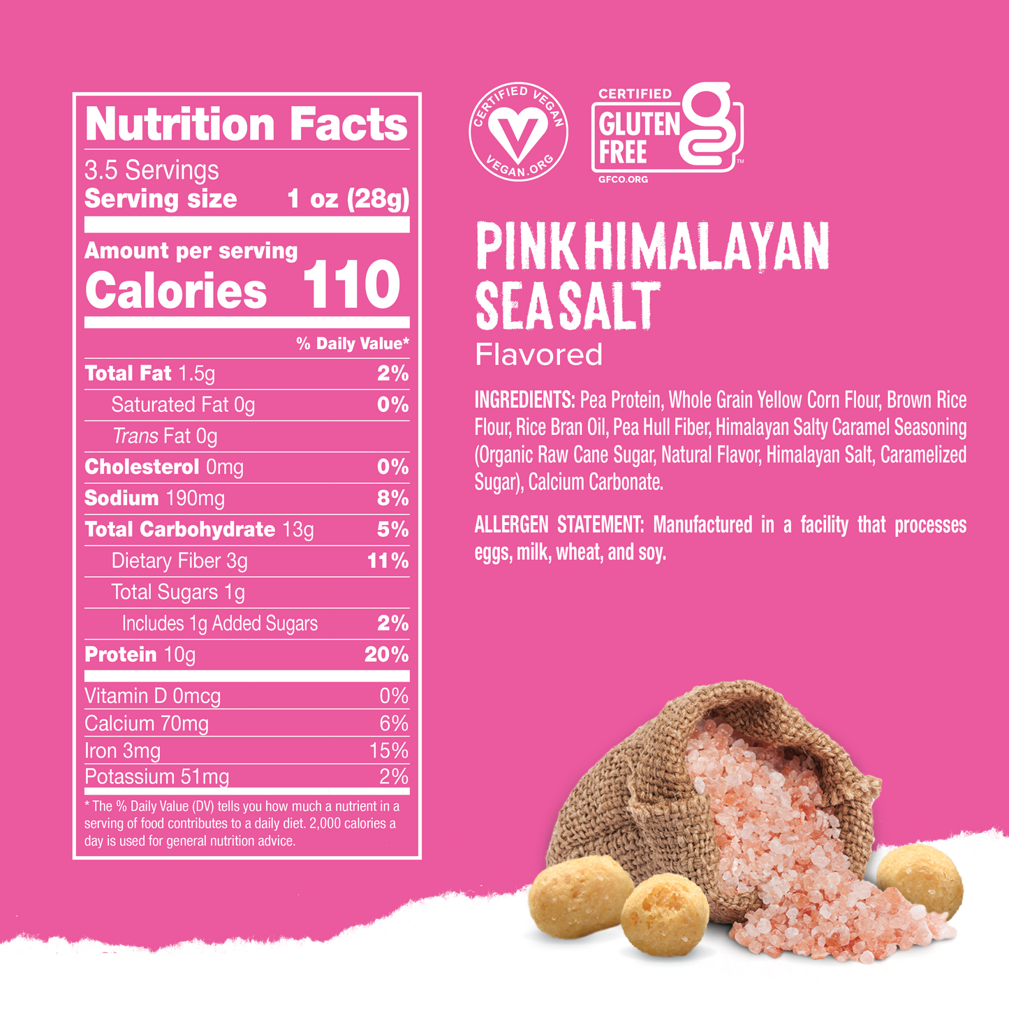 Protein Puffs Pink Himalayan Sea Salt