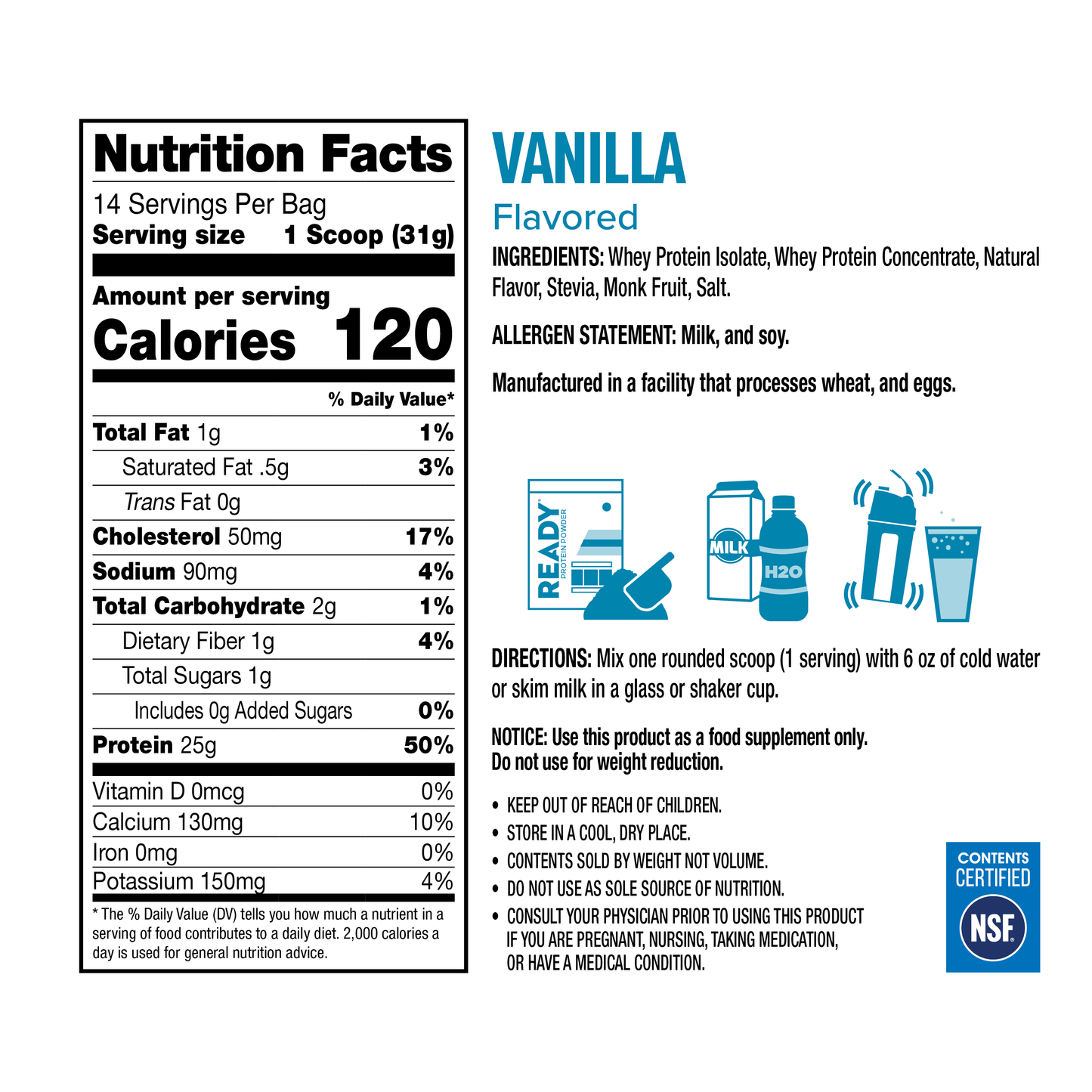 Ready® Protein Powder – Vanilla