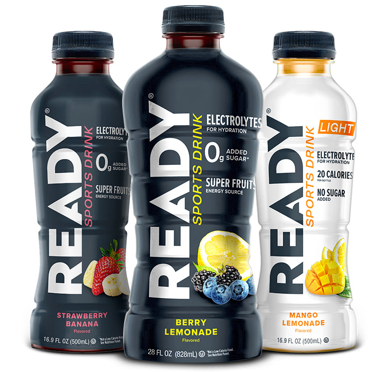 Ready Sports Drink Trio - Strawberry Lemonade, Berry Lemonade, Mango Lemonade