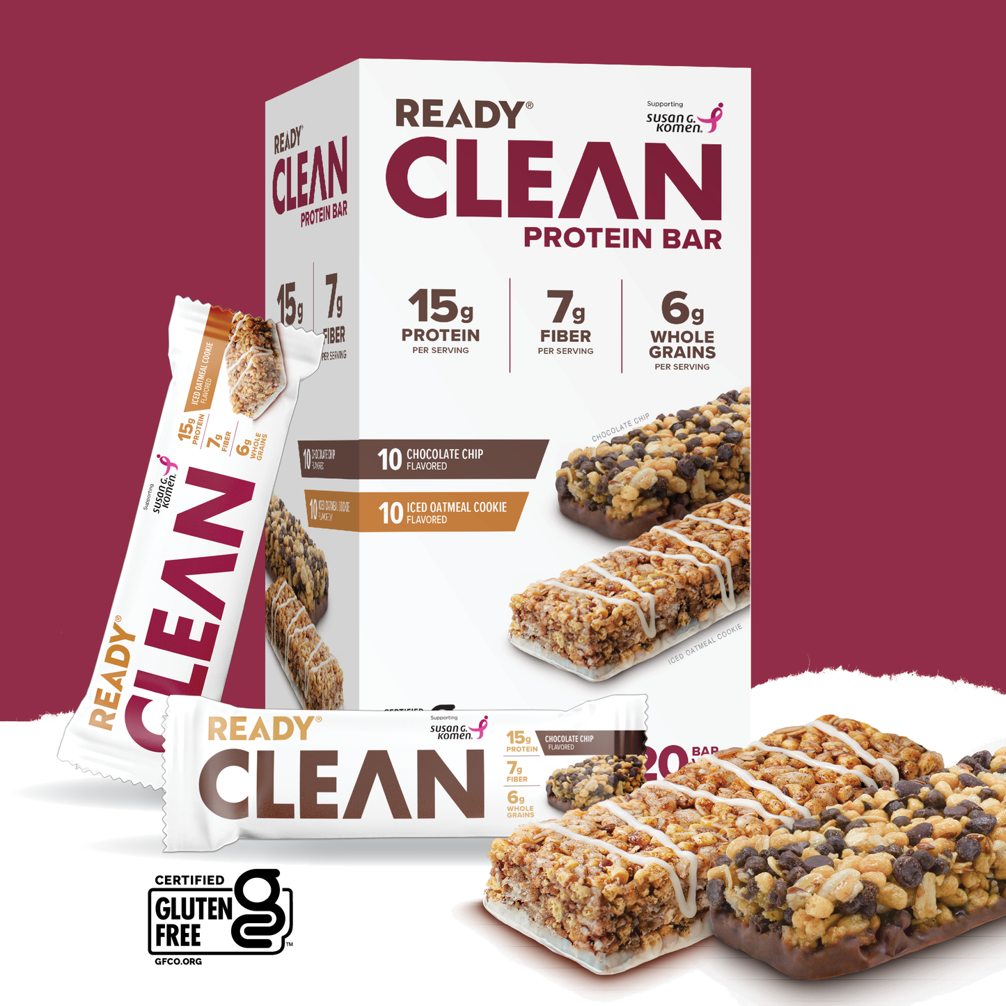 Ready® Clean Bar Chocolate Chip and Iced Oatmeal Cookie Variety Pack