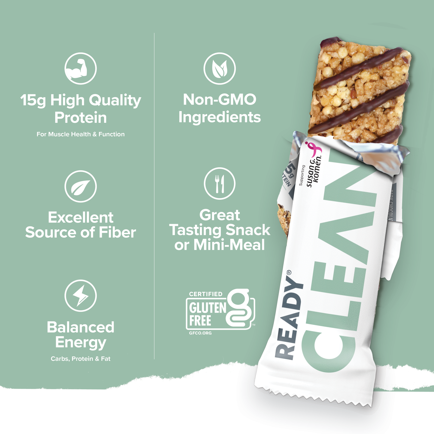 Ready® Clean Bar Dark Chocolate Sea Salt