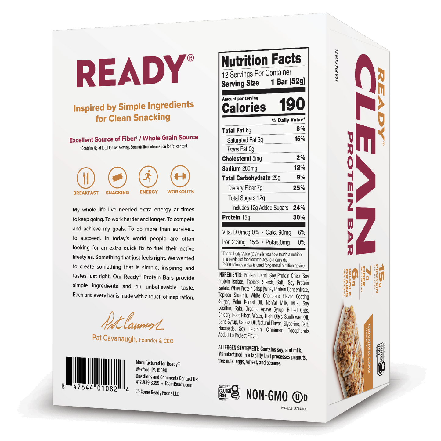 Ready® Clean Bar Iced Oatmeal Cookie