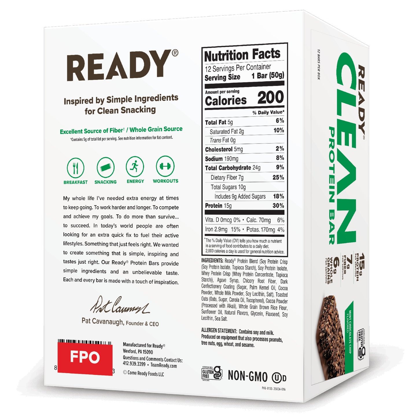 Ready® Clean Bar Mint Chocolate Chip