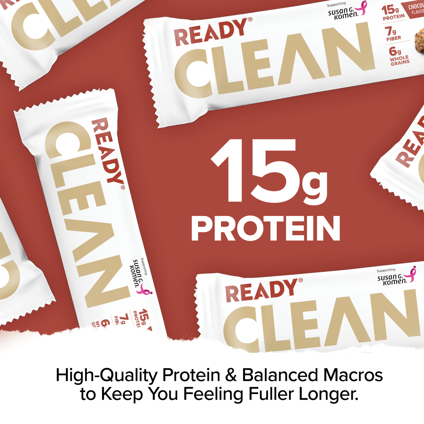 Ready® Clean Bar Chocolate Peanut Butter, 15CT